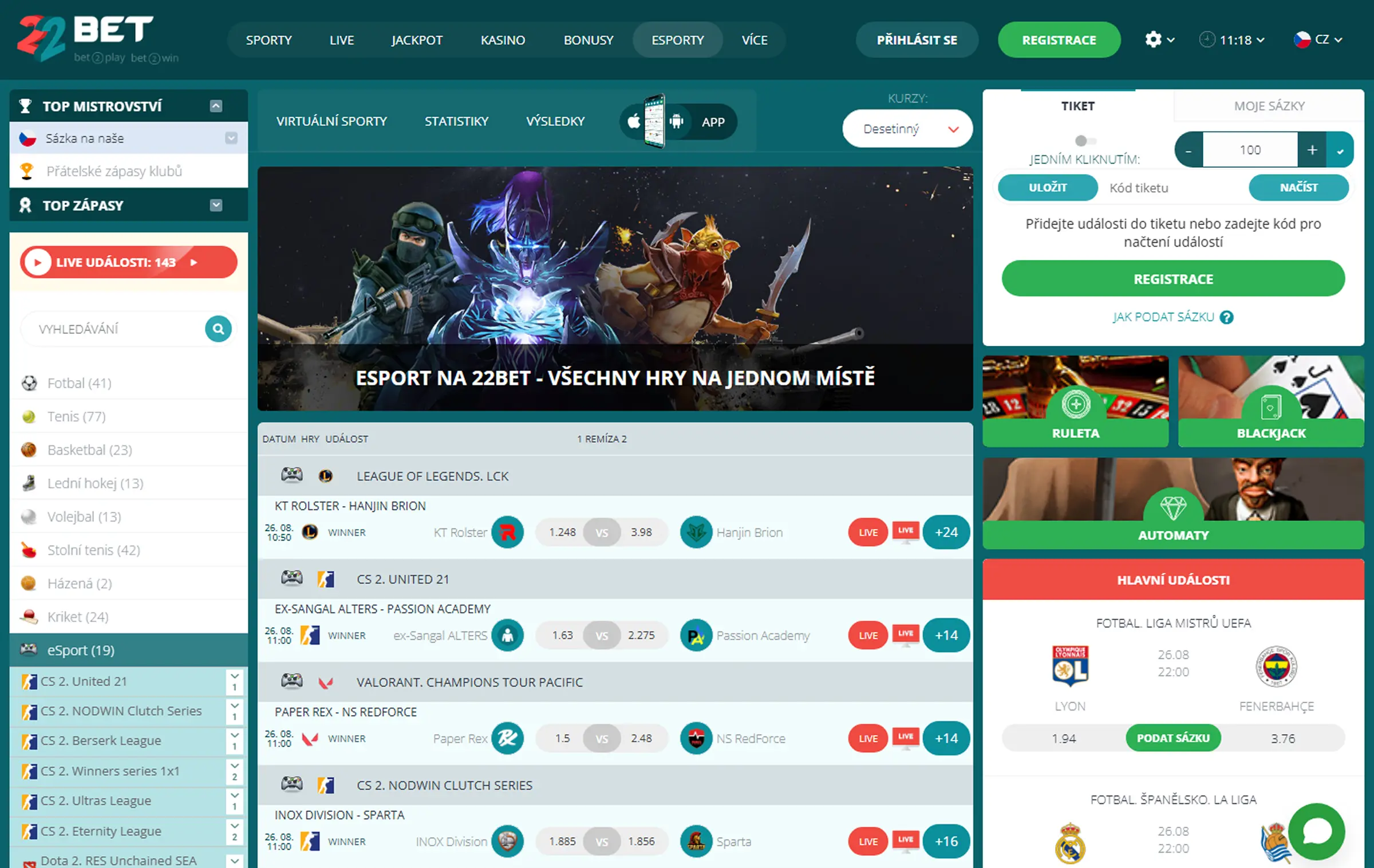 22Bet eSportové Hraní 22Bet eSportové Hraní